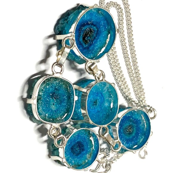 🏝Solar Quartz Gemstone Silver Necklace🏝 - Picture 7 of 7